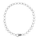 Silver Patterned And Plain Belcher Bracelet 8.5"