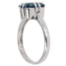 9ct White Gold Topaz Single Stone Ring