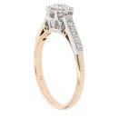 14ct Yellow Gold And Platinum 0.50ct Brilliant Cut Diamond Solitaire Ring
