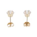 9ct Yellow Gold 5mm Cubic Zirconia Stud Earrings