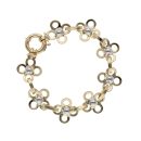 Children's 14ct Yellow And White Gold Floral 6" Bracelet