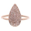 9ct Rose Gold 0.60ct Diamond Cluster Ring