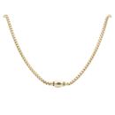 14ct Yellow Gold Monaco Cube Plain Lock Chain 28"