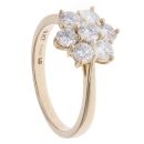 Lab Grown 9ct Yellow Gold 1.00ct Diamond Cluster Ring