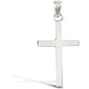 9ct White Gold Solid Cross