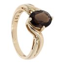 9ct Yellow Gold Created Smoky Quartz Ring