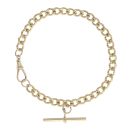9ct Yellow Gold Albert T-Bar Bracelet 8.5"