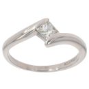 18ct White Gold 0.35ct Princess Cut Diamond Solitaire Ring