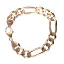 9ct Yellow Gold Figaro Bracelet 7"