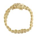 9ct Yellow Gold 3 Row Rope Bracelet 7.5"