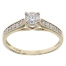 9ct Yellow Gold 0.33ct Diamond Solitaire Ring