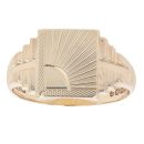 9ct Yellow Gold Patterned Signet Ring