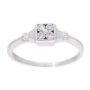 18ct White Gold 0.25ct Diamond Cluster Ring