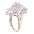 9ct Yellow Gold 2.00ct Diamond Cluster Ring