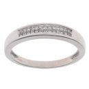 18ct White Gold 0.26ct Princess Cut Diamond Half Eternity Ring