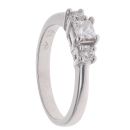 18ct White Gold 0.45ct Diamond Trilogy Ring