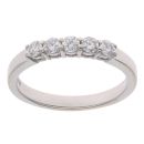 18ct White Gold 0.43ct Brilliant Cut Diamond Five Stone Ring