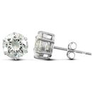 9ct White Gold Claw Set Cubic Zirconia Studs