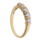 18ct Yellow Gold 0.50ct Brilliant Cut Diamond Five Stone Ring