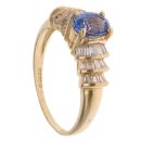 18ct Yellow Gold 0.50ct Diamond And Sapphire Ring
