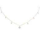 9ct Yellow and White Gold Diamond Circles Necklace