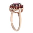 9ct Yellow Gold Garnet Cluster Ring