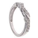 9ct White Gold 0.25ct Brilliant Cut Diamond Wishbone Ring