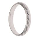 9ct White Gold Patterned Wedding Band