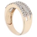 9ct Yellow Gold 0.60ct Diamond Crossover Ring