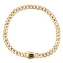 14ct Yellow Gold Monaco Classic Plain Lock Bracelet 6.5"