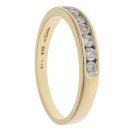 18ct Yellow Gold 0.33ct Brilliant Cut Diamond Half Eternity Ring