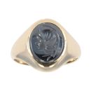 9ct Yellow Gold Hematite Centurion Signet Ring