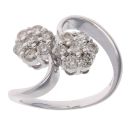 18ct White Gold 1.00ct Brilliant Cut Diamond Cluster Ring