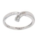 9ct White Gold 0.05ct Diamond Wishbone Ring