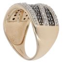 9ct Yellow Gold 0.50ct Brilliant Cut Black And White Diamond Fancy Ring