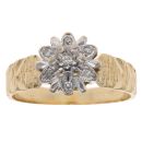 18ct Yellow Gold 0.05ct Diamond Cluster Ring