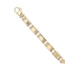 9ct Yellow Gold Zig Zag Patterned Bracelet 7.5"