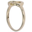 9ct Yellow Gold 0.07ct Brilliant Cut Diamond Interlocking Circles Ring