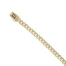 14ct Yellow Gold Monaco Classic Plain Lock Curb Bracelet 6.5"