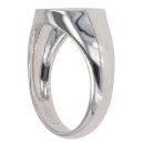 Silver Cubic Zirconia Circular Signet Ring By Icesia