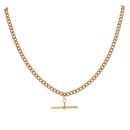 9ct Yellow Gold Albert And T-bar Chain 18"