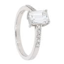 Platinum 1.18ct Emerald Cut Diamond Solitaire Ring