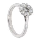 Platinum 0.85ct Diamond Daisy Cluster Ring