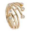 9ct Yellow Gold 0.20cts Diamond Fancy Ring by Anya Belle