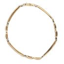 14ct Yellow And White Gold Greek Key Screw Bracelet 8.5"