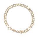 9ct Yellow Gold Double Curb Bracelet 8"