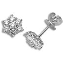 18 Carat White Gold 1ct Diamond Earrings