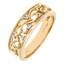 9ct Yellow Gold Diamond Ring