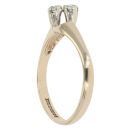 9ct Yellow Gold 0.08ct Diamond Two Stone Ring