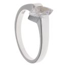 Silver Cubic Zirconia Single Stone Ring By Icesia